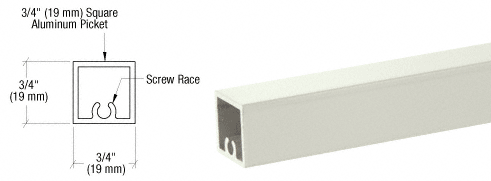 C.R. Laurence CRL Oyster White 200, 300, 350, and 400 Series Square Pickets | PKTS2410W