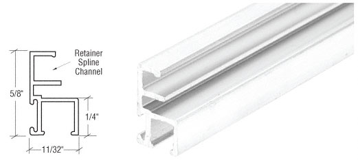 C.R. Laurence CRL White Triple Track Top and Side Screen Frame - 72 in Long | PL14203