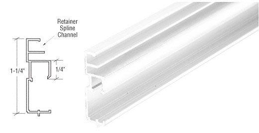 C.R. Laurence CRL White Triple Track Bottom Screen Frame - 72 inch Long | PL14206