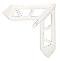 C.R. Laurence Pella 3/4&quot; x 7/16&quot; White Plastic Screen Frame Corner - 20 pack | PL15766