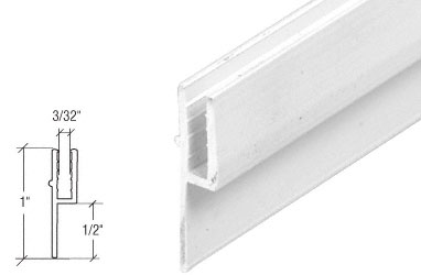 C.R. Laurence CRL White Rigid Vinyl Lip Frame - 72 in Long | PL15967