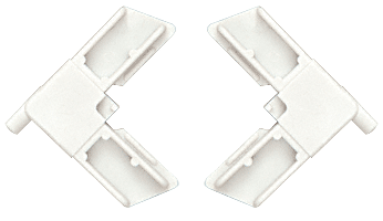 C.R. Laurence Storm Door Top Screen Corner, White  - 10 Pairs | PL16156