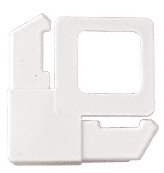 C.R. Laurence Screen Frame Corner, 5/16&quot;,  Square Cut with Lift Tab, White Plastic - 100 Pack | PL2W