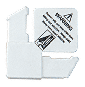 C.R. Laurence CRL 5/16&quot; White Square Cut With Lift Tab Plastic Screen Frame Corner With Warning - 100 Pack  | PL4W