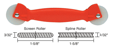 C.R. Laurence CRL Economy Nylon Combination Roller Tool 1-5/8&quot; x 3/32&quot; and 1-5/8&quot; x 5/32&quot; Wheels | PL7503
