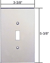 C.R. Laurence CRL Single Toggle Switch Acrylic Mirror Plate - Clear | PMP101