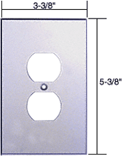 C.R. Laurence CRL Single Duplex Plug Acrylic Mirror Plate - Clear | PMP103