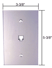 C.R. Laurence CRL Telephone Jack Acrylic Mirror Plate - Clear | PMP115