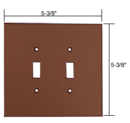 C.R. Laurence CRL Double Toggle Acrylic Mirror Plate - Bronze | PMP201BRZ