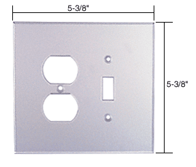 C.R. Laurence CRL Combo Switch Acrylic Mirror Plate - Clear | PMP204