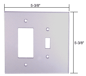 C.R. Laurence CRL Decora Switch Acrylic Mirror Plate - Clear  | PMP206