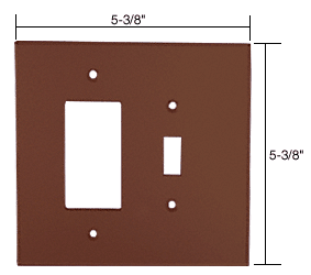 C.R. Laurence CRL Decora Switch Acrylic Mirror Plate - Bronze  | PMP206BRZ