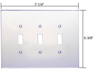 C.R. Laurence CRL Triple Toggle Acrylic Mirror Plate - Clear | PMP301