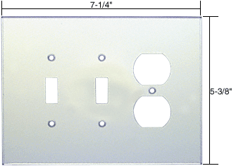 C.R. Laurence CRL Duplex Double Toggle Acrylic Mirror Plate - Clear | PMP304