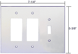 C.R. Laurence CRL Double Decora Switch Acrylic Mirror Plate - Clear | PMP305