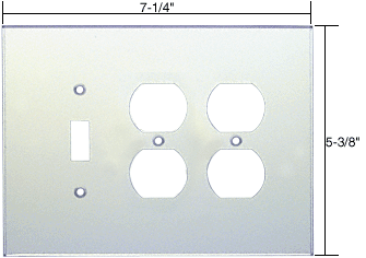 C.R. Laurence CRL Double Duplex - Switch Acrylic Mirror Plate - Clear | PMP310