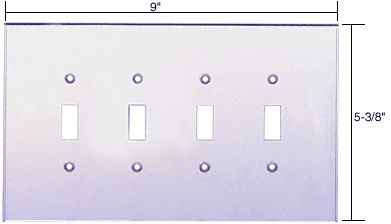 C.R. Laurence CRL 4X Toggle Acrylic Mirror Plate - Clear  | PMP401