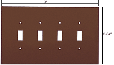 C.R. Laurence CRL 4X Toggle Acrylic Mirror Plate - Bronze | PMP401BRZ