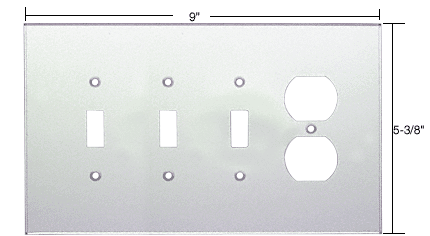 C.R. Laurence CRL Clear Duplex &amp; Triple Toggle Acrylic Mirror Plate  | PMP420