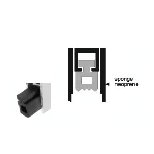 Replacement Neoprene for Medium-Duty Automatic Door Bottom | 4131CRL36 | PMR6BL4