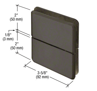 CRL Prima 02 Series Oil Rub Bronze Glass-To-Glass Mount Hinge | PPH020RB