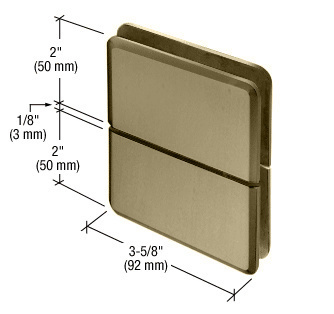 CRL Prima 02 Series Brushed Bronze Glass-To-Glass Mount Hinge | PPH02BBRZ