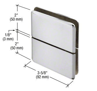 CRL Prima 02 Series Polished Chrome Glass-To-Glass Mount Hinge | PPH02CH