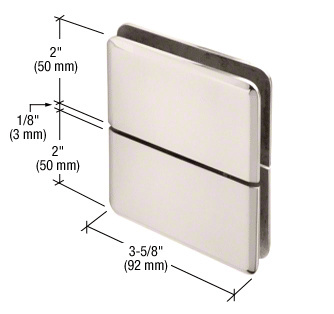 CRL Prima 02 Series Polished Nickel Glass-To-Glass Mount Hinge | PPH02PN