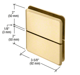 CRL Prima 02 Series Satin Brass Glass-To-Glass Mount Hinge | PPH02SB
