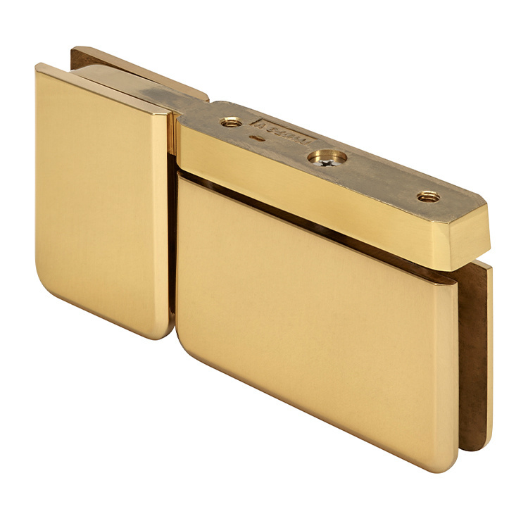 CRL Unlacquered Brass Prima Top and Bottom Mount Pivot Hinge with U-Clamp | PPH07ULBR