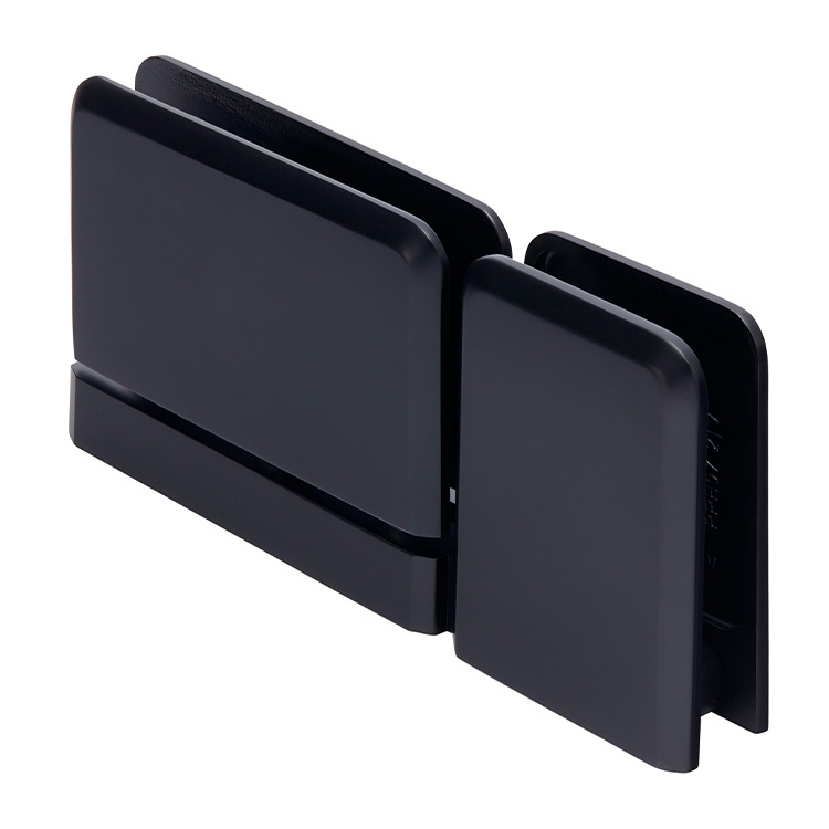 CRL Matte Black Prima Top and Bottom Mount Pivot Hinge with U-Clamp | PPH07MBL