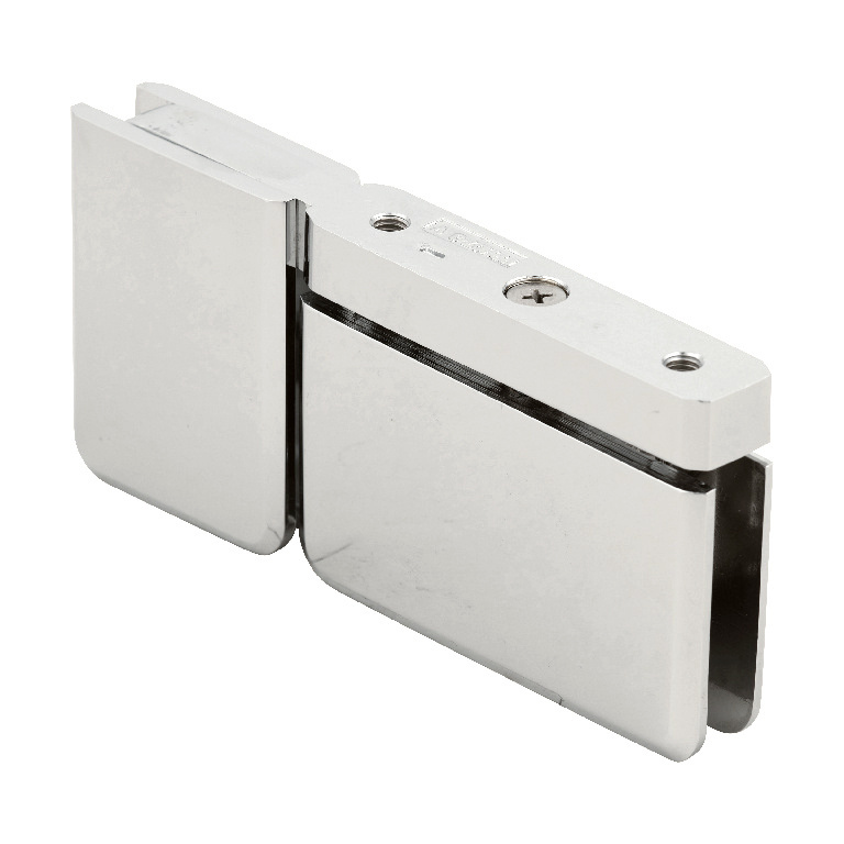 CRL Polished Nickel Prima Top and Bottom Mount Pivot Hinge with U-Clamp | PPH07PN