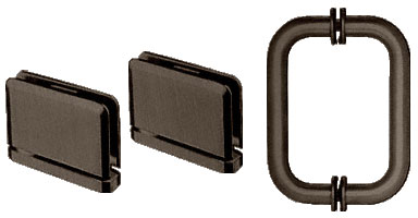 CRL Oil Rubbed Bronze Prima Shower Pull and Hinge Set | PPHS30RB