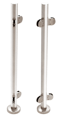 C.R. Laurence CRL Polished Stainless Steel Schedule 40 Custom Post Rail for Use with Glass Infill Panels | PR1540APS