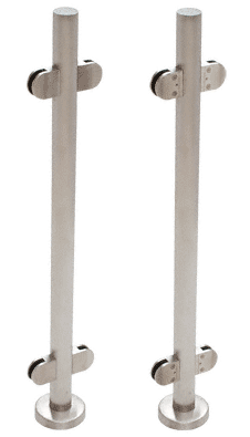 C.R. Laurence CRL Brushed Stainless Steel Schedule 40 Center Post Rail for Use with Glass Infill Panels | PR1540CBS