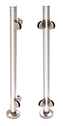 C.R. Laurence CRL Polished Stainless Steel Schedule 40 Corner Post Rail for Use with Glass Infill Panels | PR1540LPS