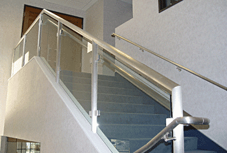 C.R. Laurence CRL 1.5&quot;  Mill Aluminum &quot;Brazed&quot; Post Railing System for Use with Glass Infill Panels | PR1540M