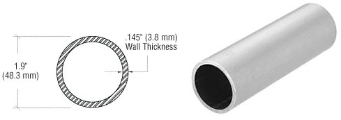 C.R. Laurence CRL Brushed Stainless 1-1/2&quot; Schedule 40 Pipe Rail Tubing - 10 Ft | PR15BS10
