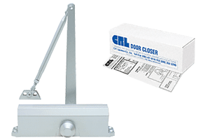 C.R. Laurence CRL PR44 Aluminum Finish Adjustable Spring Power Size 2 - 5 Delayed Action Surface Mount Door Closer | PR44DAA