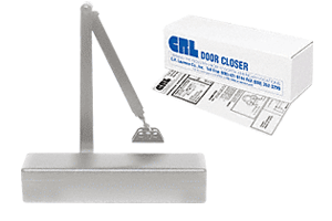 C.R. Laurence CRL PR76 Aluminum Finish Delayed Action Adjustable Spring Power Size 2 to 6 Surface Mount Door Closer | PR76DAA