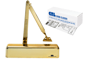 C.R. Laurence CRL PR70 Bright Gold Finish Adjustable Spring Power Size 1/2 to 4 Surface Mount Door Closer | PR70BFBG