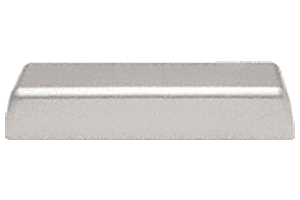 C.R. Laurence CRL Aluminum Finish Surface Mounted Closer Body Cover  for PR90 Series  | PR9CVRA