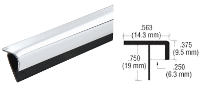 CRL Chrome Plastic Reflective Outside Corner | PRT125CH | PRT125CH