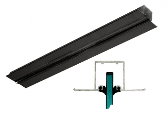 C.R. Laurence CRL Black Anodized Pocket Snap-In Channel- 120&quot; | PS1BL120