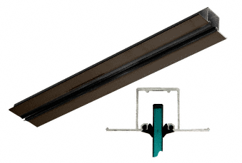 C.R. Laurence CRL Dark Bronze Anodized Pocket Snap-In Channel- 120&quot; | PS1DU120
