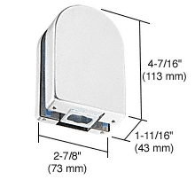 C.R. Laurence CRL PTH Series Clear Anodized Bottom Door Patch Fitting | PTH21A