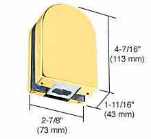 C.R. Laurence CRL PTH Series Polished Brass Bottom Door Patch Fitting | PTH21BR