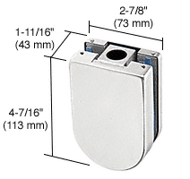 C.R. Laurence CRL PTH Series Clear Anodized Top Door Patch Fitting | PTH22A