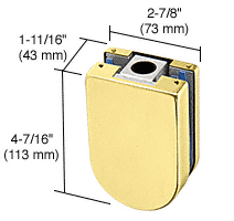 C.R. Laurence CRL PTH Series Polished Brass Top Door Patch Fitting | PTH22BR