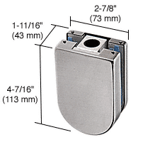 C.R. Laurence CRL PTH Series Brushed Stainless Top Door Patch Fitting | PTH22BS